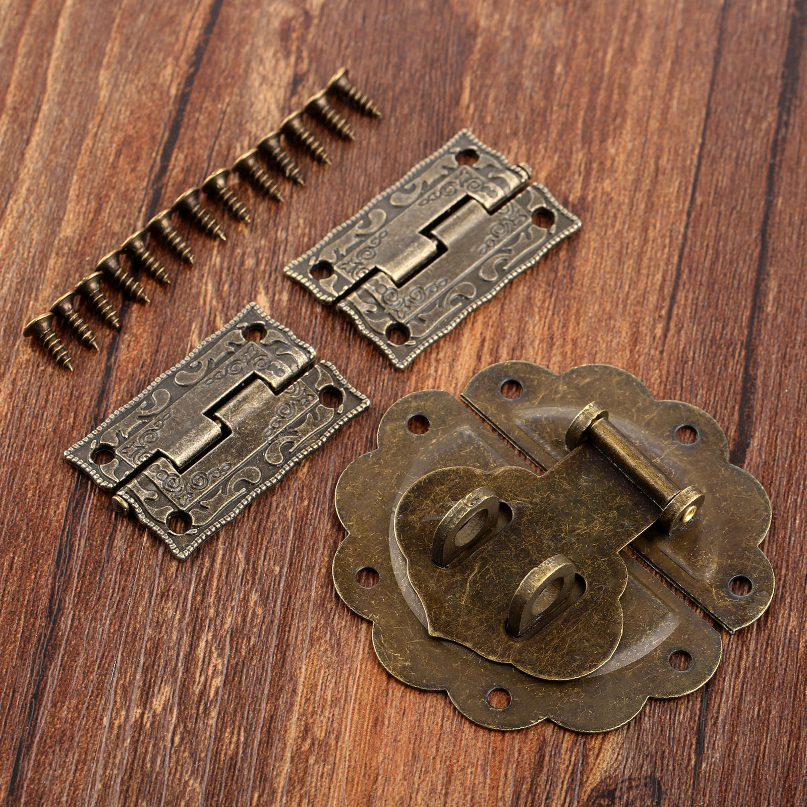 Antieke Meubels Hardware Set Toggle Klink Hasp Gesp Sluiting Decoratieve Chinese Oude Hangslot Lock Voor Sieraden Houten Doos 58 Mm