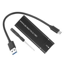 NVME SSD Behuizing, M.2 NVME naar USB C Adapter met zwarte case, USB 3.1 Gen 2 (10 Gbps) voor Samsung 960/970 EVO/PRO M2 PCIE SSD