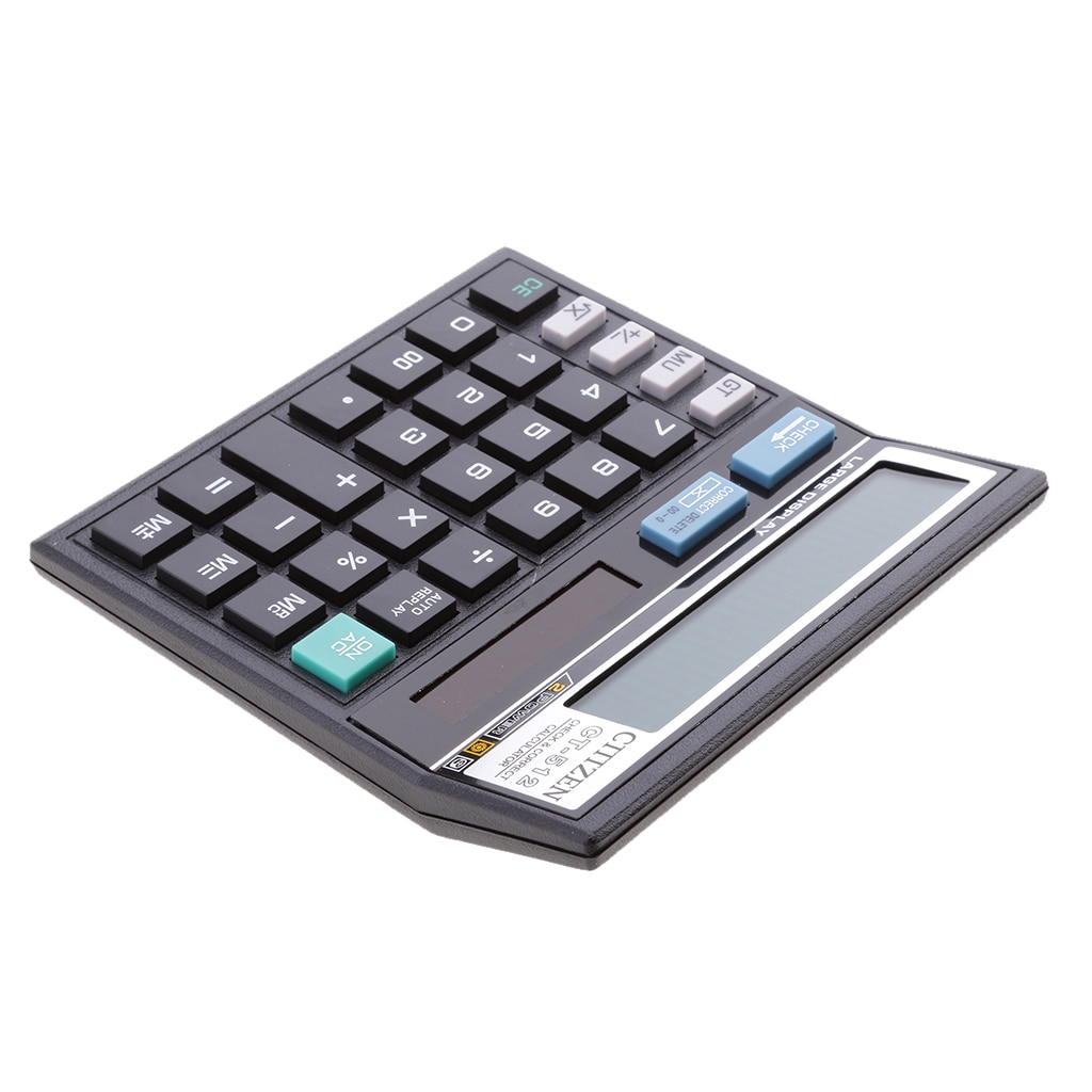 Electronic Desktop Calculator with Check and Correct 12-Digit LCD for Office