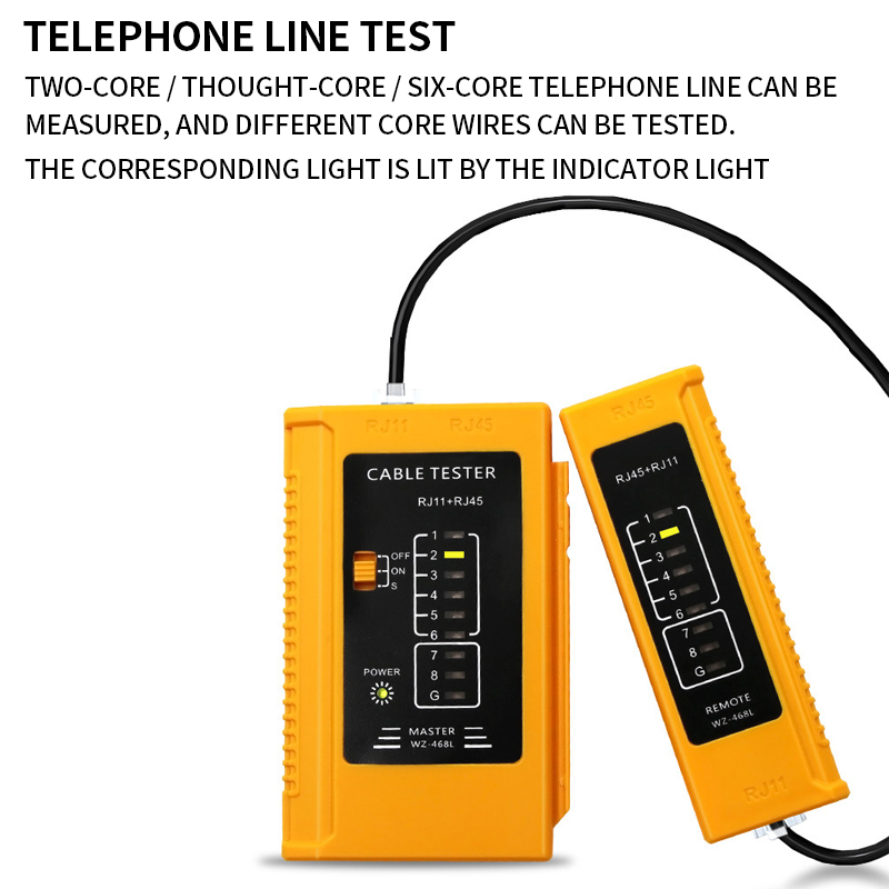 Probador de línea de red Tester de Cable de red, comprobador multifunción, comprobador de línea de Cable de teléfono-1 Juego de RJ45 / RJ11