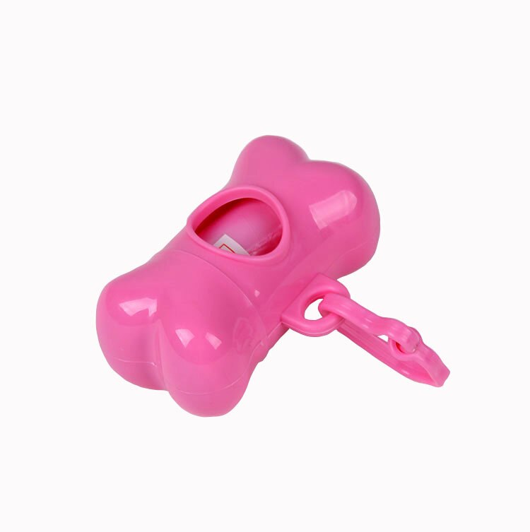 Pet Waste Bag Dispenser for Dog Waste Bag Holder - Plastic Garbage Bag Dispenser Carrier Case Dog Pet Waste Poop Bags Dispenser: Pink