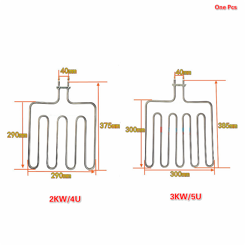 2KW 4U/3KW 5U Elektrische Sauna Kachel Verwarmingselement Sauna Kachel Tube 304 Rvs Tubular Air Heater 220 V/380 V