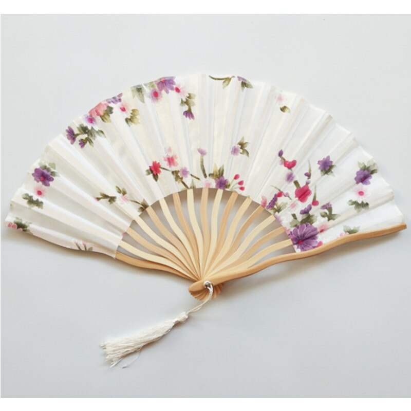 1PC Kreative Chinesische Klassische Blume Falten Hand Gehalten Prom Handwerk Fan Bambus Papier Party Hochzeit Geburtstag Dekor Jahrgang Bambus SW: 02