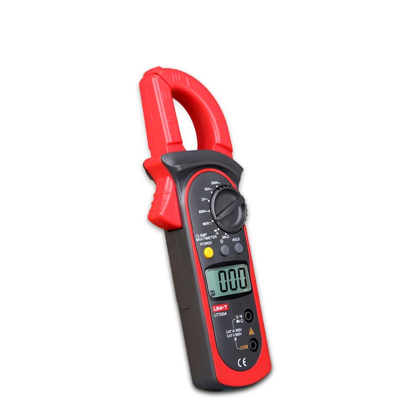UNI-T UT200A Digital Clamp Meter Multimeter Current AC/DC Voltage Resistance Tester Ohm DMM Voltmeter AC Ammeter LCD Backlight