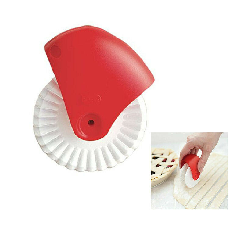 Draagbare Keuken Pizza Gebak Pasta Bladerdeeg Pie Fondant Plastic Wiel Roller Lattice Cutter Huishouden Keuken Accessoires: Wave pattern