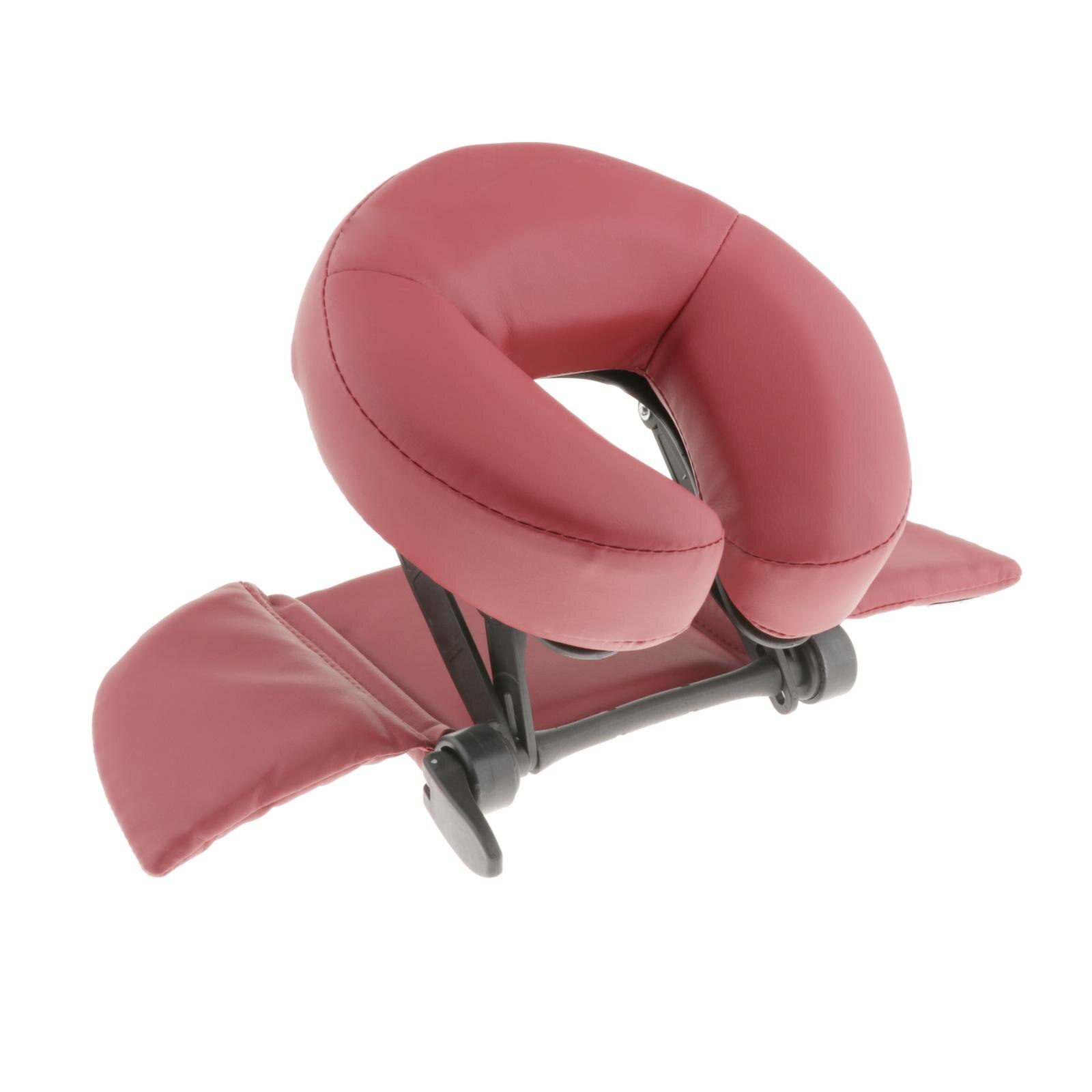 Adjustable Massage U shaped Table Face Cradle Headrest Platform Lightweight: Red