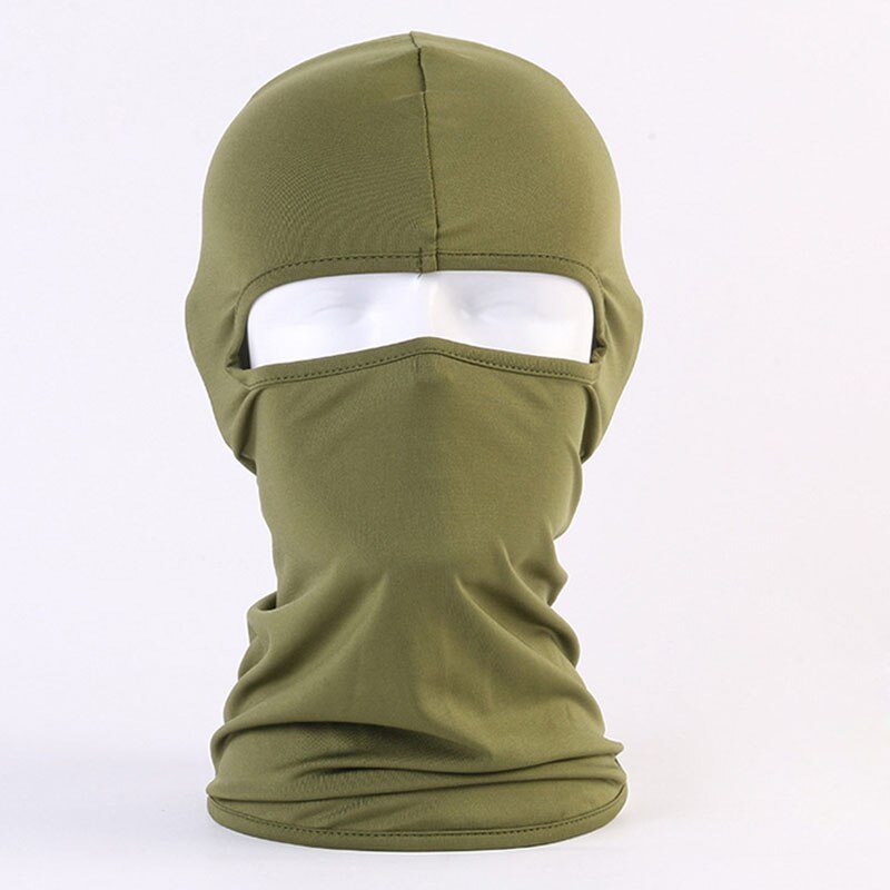 Full Face Mask Hood Motorcycle Neck Warmer Summer Windproof Masks for Outdoor Cycling Skiing E7: Army Green