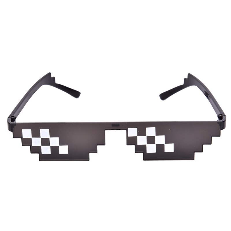 Retro Glasses 8 Bit Pixelated Sunglasses Men's Women's Clothing Brand Thug Life Party Glasses: P1