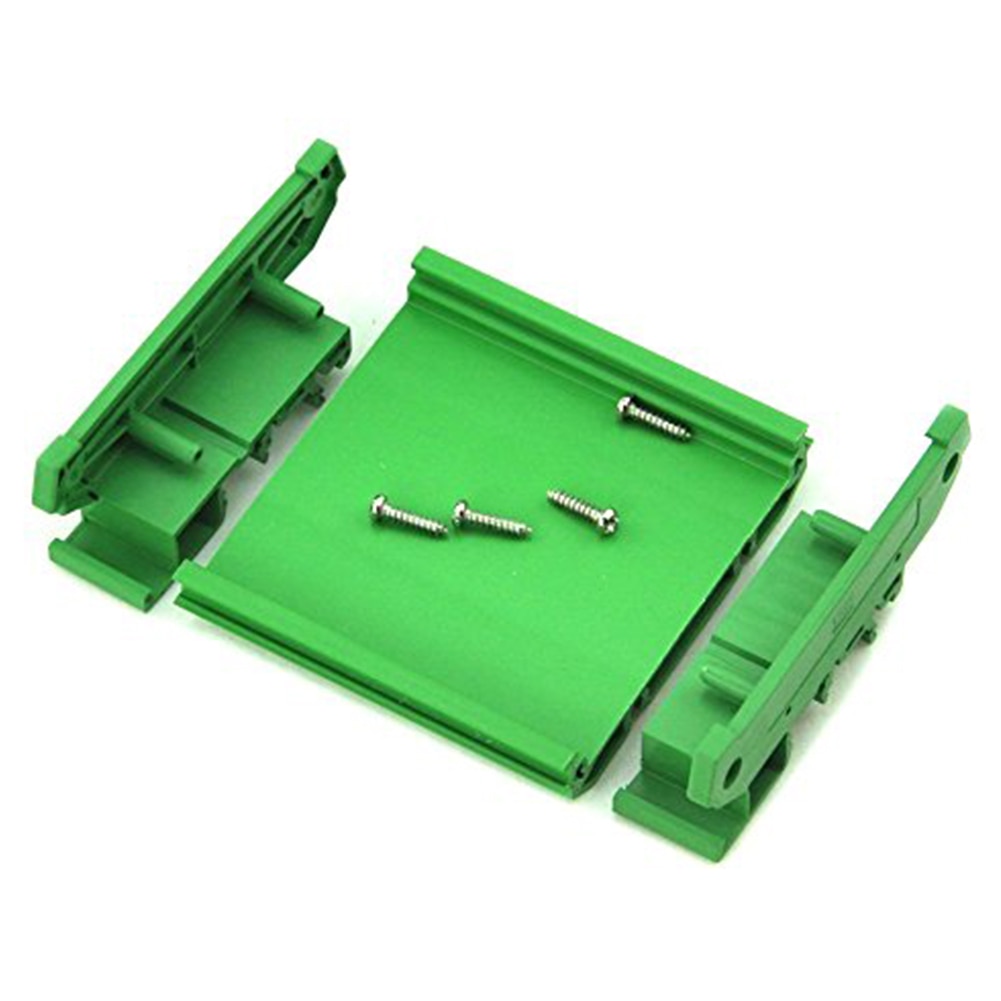 Houder Board Behuizing Duurzaam Adapter Beugel Din Rail Mount Pcb Pvc Module Groene Carrier Praktische