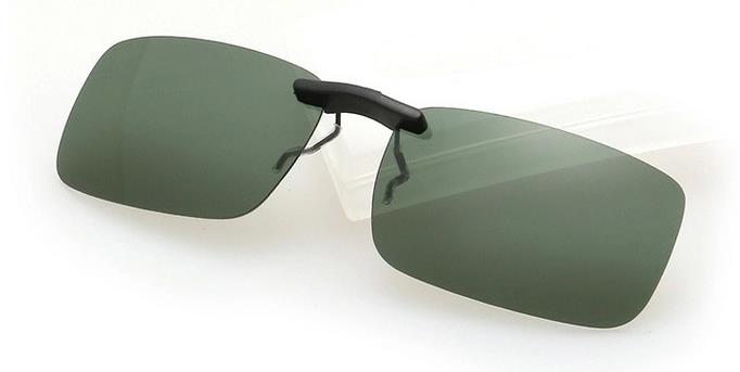 Unisex Gepolariseerde Clip Op Zonnebril Bijziend Rijden Nachtzicht Lens Anti-Uva Anti-Uvb Fietsen rijden Zonnebril Clip: Dark green