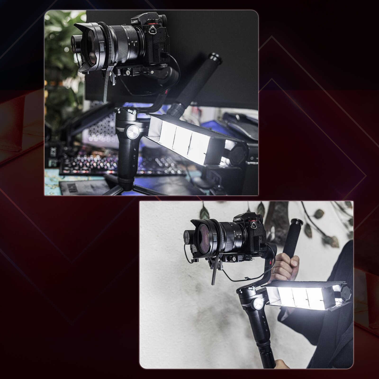 Handheld Eggcrate Softbox Grid Video Light Accessories Spotlight for LUXCEO P200 &amp; P100