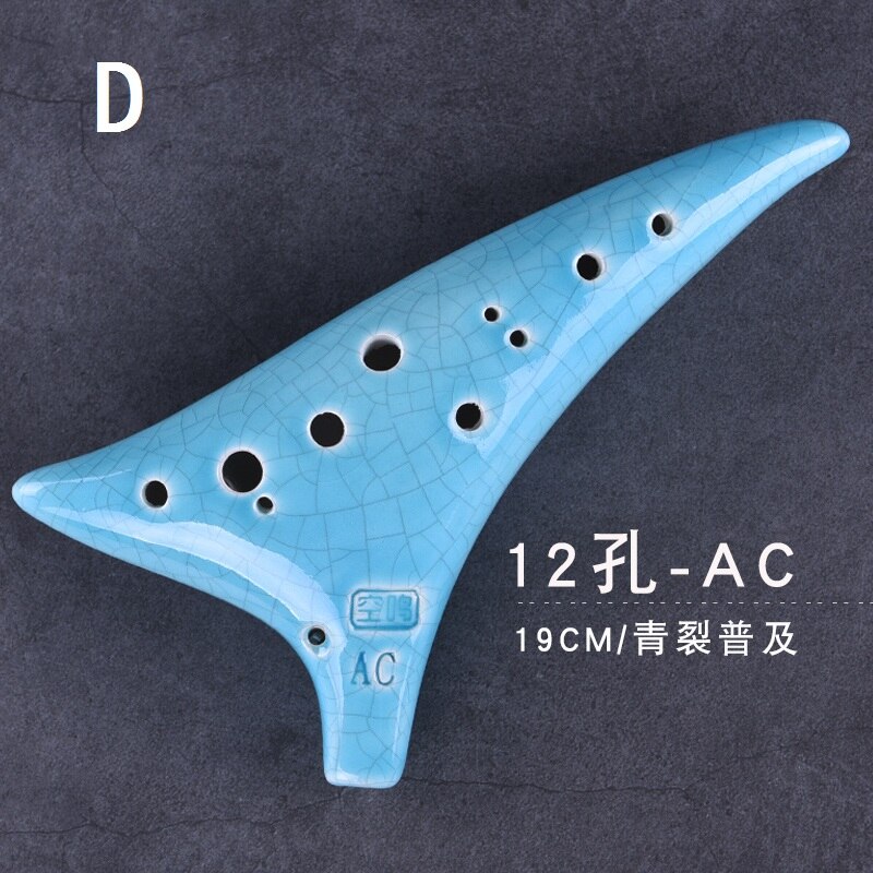 Professionele Porselein Ocarina Gerookte Burnning Ocarina 12 Gaten Oven gestookte Keramische Alto C Ocarina