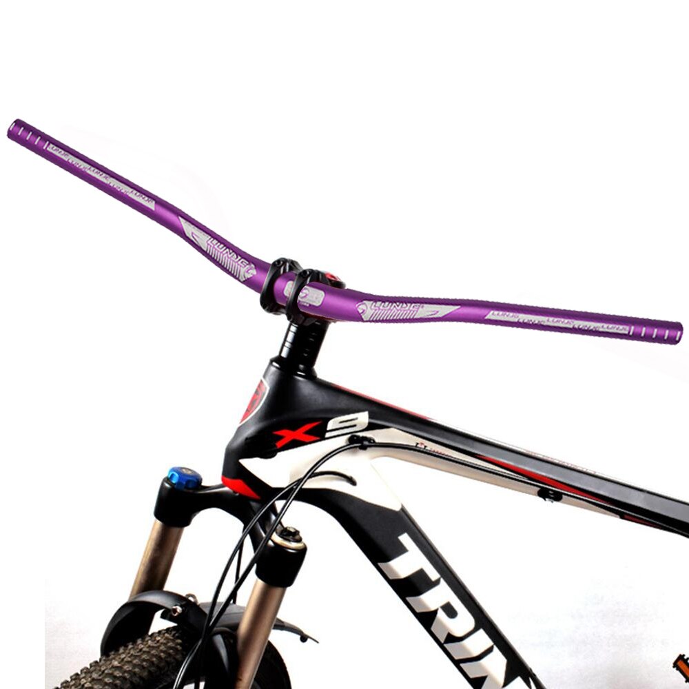 Accessori per Mountain Bike con manubrio curvo per bicicletta in lega di alluminio LUNJE per parti del ciclo del volante con attacco manubrio da 31.8mm 720/780mm