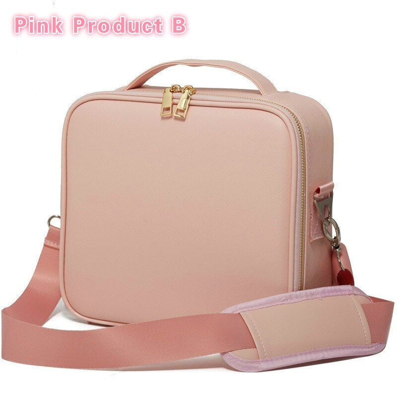 Femmes cosmétique sac étui voyage maquillage organisateur stockage valise boîte cosmétiques pochette sacs beauté étui pour esthéticienne: Pink Product B