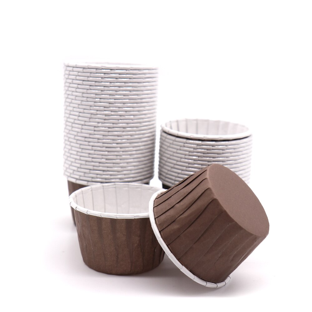 50Pcs Muffin Cake Cupcake Gevallen Kleur Dot Oilproof Cupcake Liner Bakken Cup Lade Case Wedding Party Caissettes Wrapper Papier: I