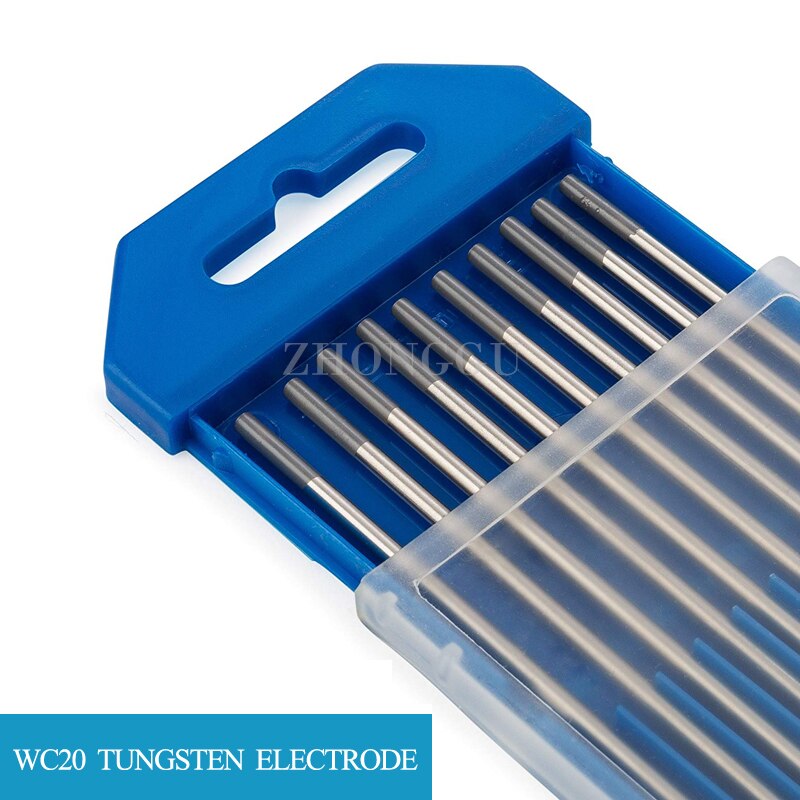 10 stk wolframelektroder til tig-sveising 1.6mm 1/16 ''  wc20 wl15 wl20 wp20 wt20 wz8: Wc20