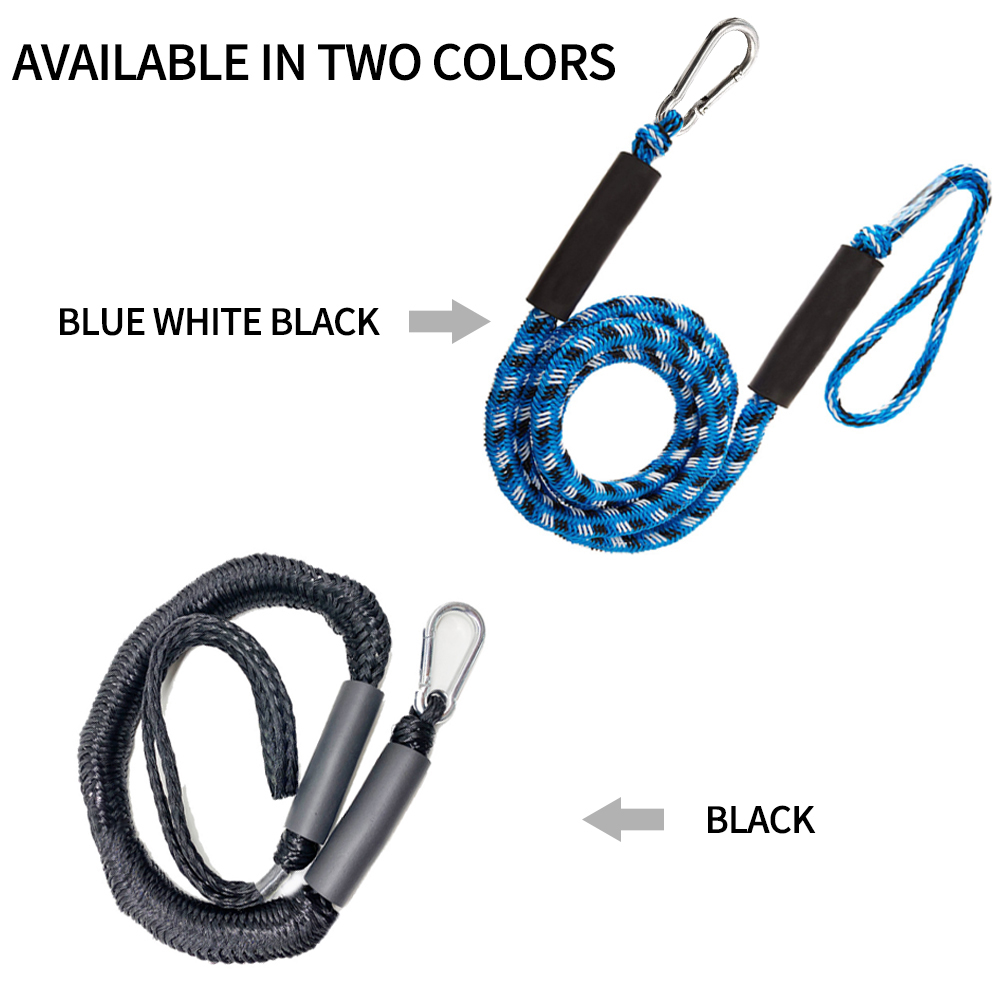 Cuerda elástica para amarre de barco, cuerda de acoplamiento de 4-5,5 pies, flotador de espuma, accesorios para barcos de pesca, 1/2 paquetes