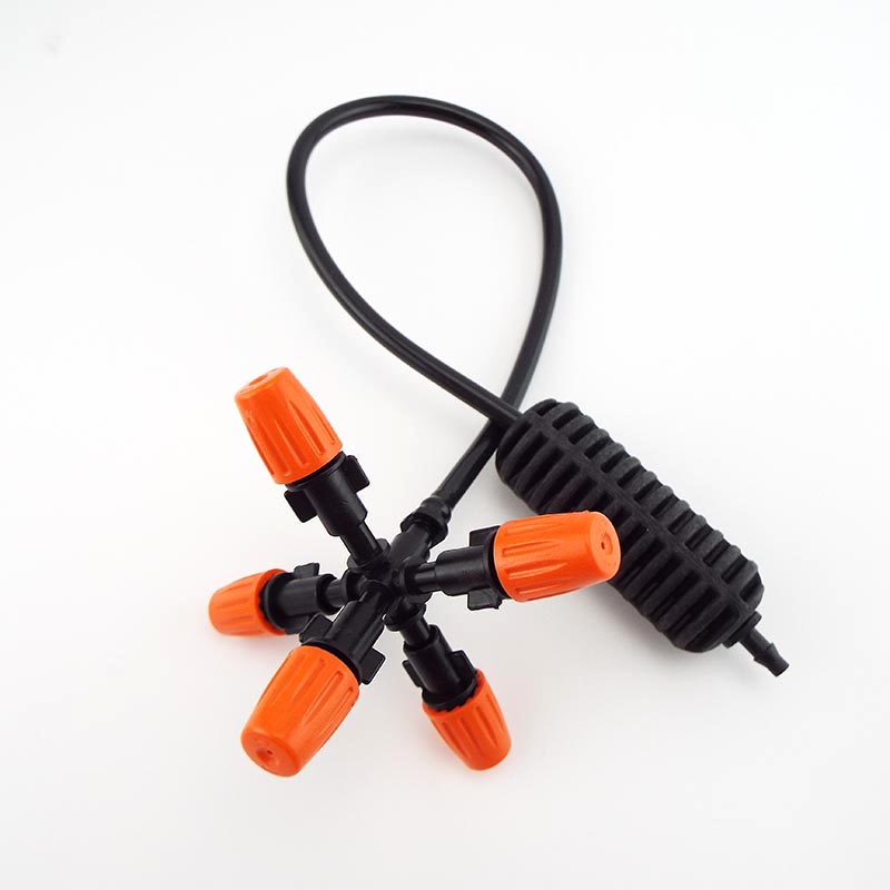 Hagehengende vannsprøytedyse sprinklersett forstøvende sprinklersett grønnsaksvanning vanning for drivhushage: Grønn