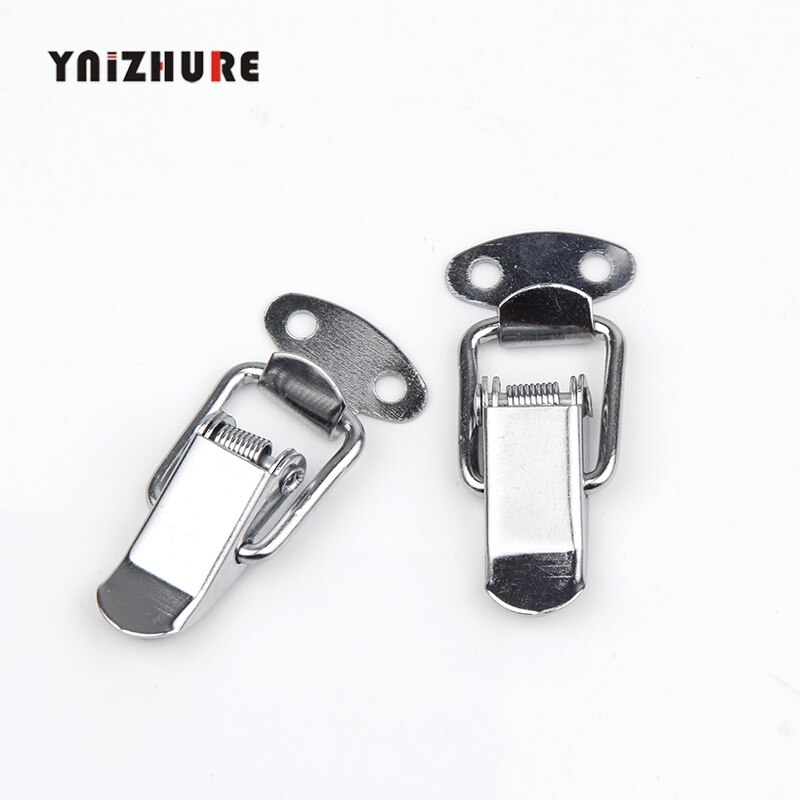 YNIZHURE Hardware Cabinet Boxes Spring Loaded Latch Catch Toggle Hasp 43*21mm Mild Steel Hasp For Sliding Door Simple Window