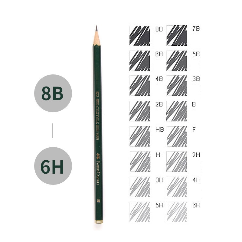 12/16Pcs Wood Sketch Pencil 6H-8B Art Graphite Pencils for Writing Charcoal Pencil Artists Drawing Set
