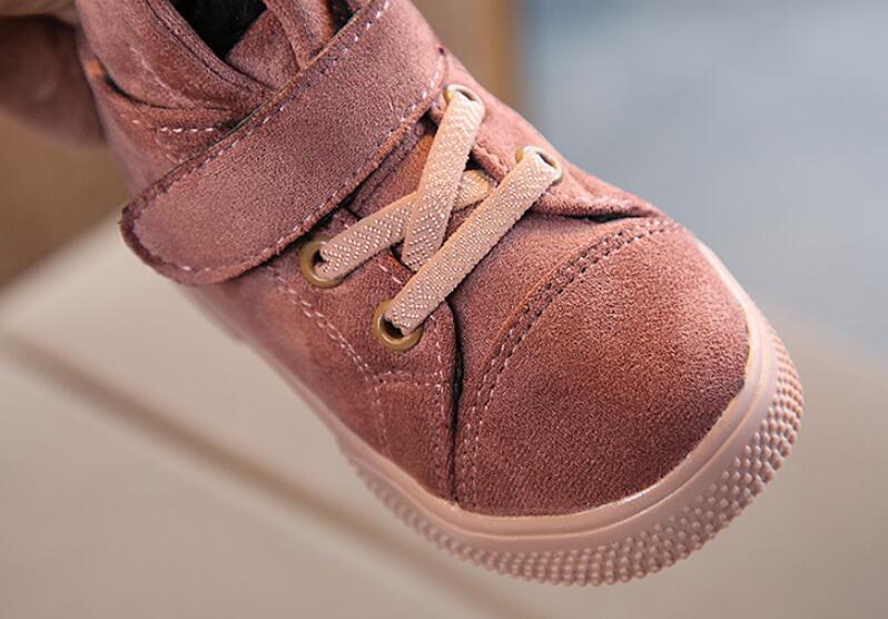 winter girls snow boots children plus velvet ankle boots girl warm baby cotton shoes princess shoes