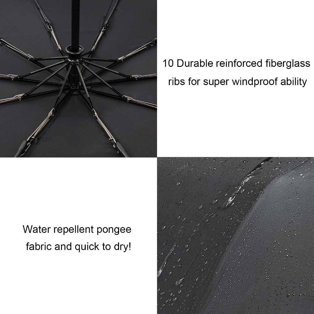 Xiaomi-paraguas plegable automático para mujer, sombrilla resistente a la lluvia y al viento, con recubrimiento negro, Unisex, 2022