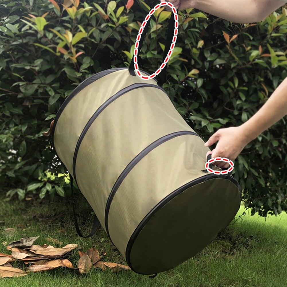 Garten Mülleimer Pop-hoch Mülleimer Tragbare Faltbare Müll Blatt Container Für Rasen Garten