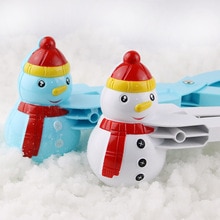 Plast snöbollsmaskin vinter barn snögubbe snöbollsklämma leksak söt snögubbe form gör sandform verktyg för utomhuslek