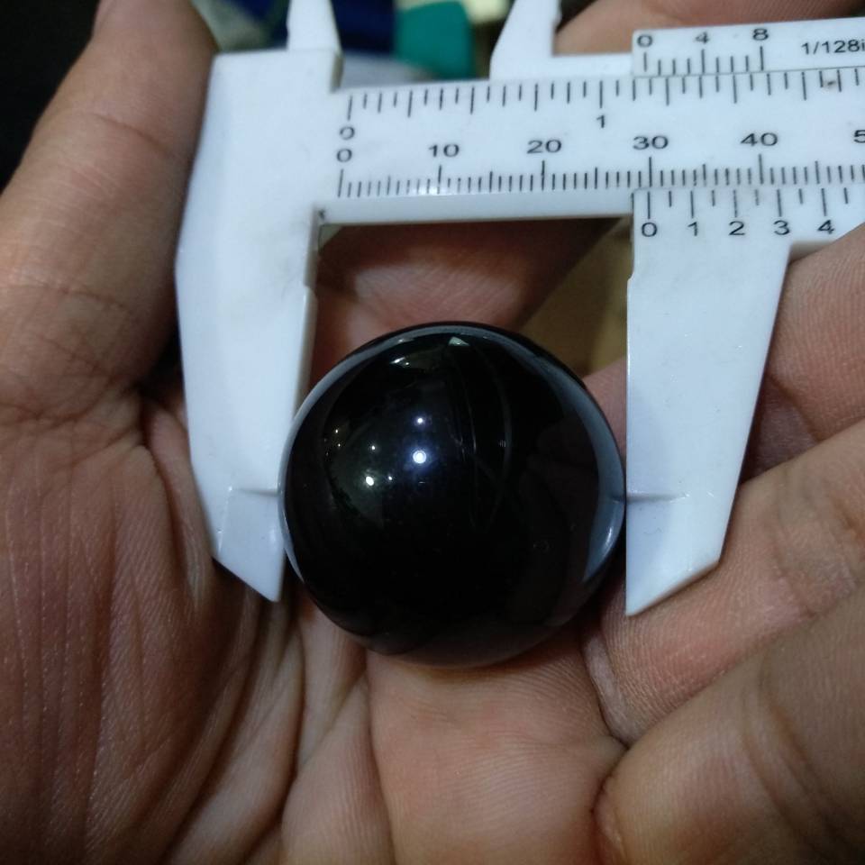 3cm Black OBSIDIAN Sphere - Natural Obsidian Crystal Ball 4pcs