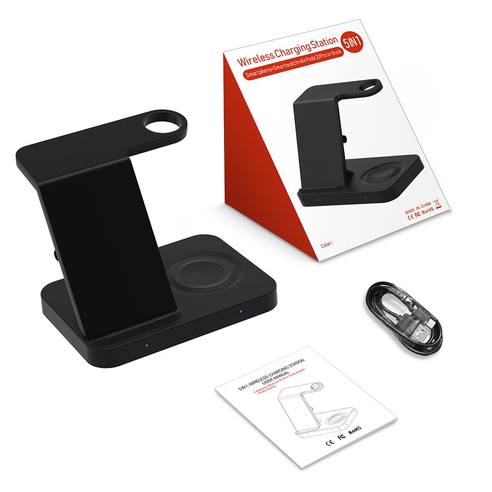 15W Drahtlose Ladegerät Stehen 3 in 1 Qi Schnelle Ladung Dock Bahnhof Für iPhone Apfel Uhr SE 6 5 4 3 AirPods Profi Samsung Getriebe Knospen: Ursprünglich Titel