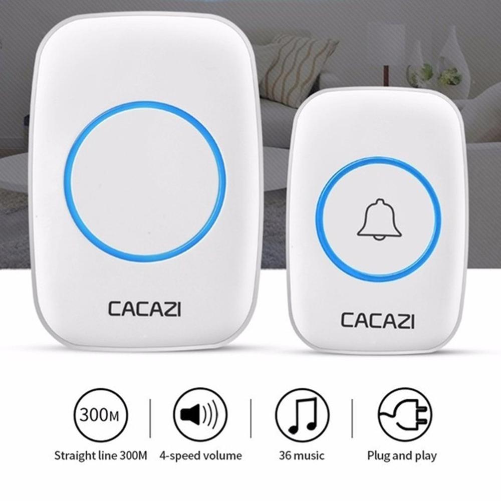 110DB Draadloze Deurbel Waterdicht 300M Remote Eu Au Uk Us Plug Smart Deurbel Batterij 1 Knop 1 2 3 Ontvanger