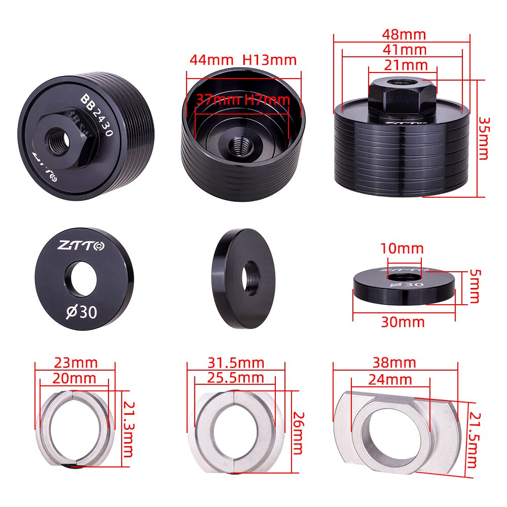 ZTTO MTB Bicycle Bottom Bracket Bearing Remove Install Tool Road Bike BB Press Fit 24mm 30mm BB86 BB30 BB92 PF30 Repair Kits