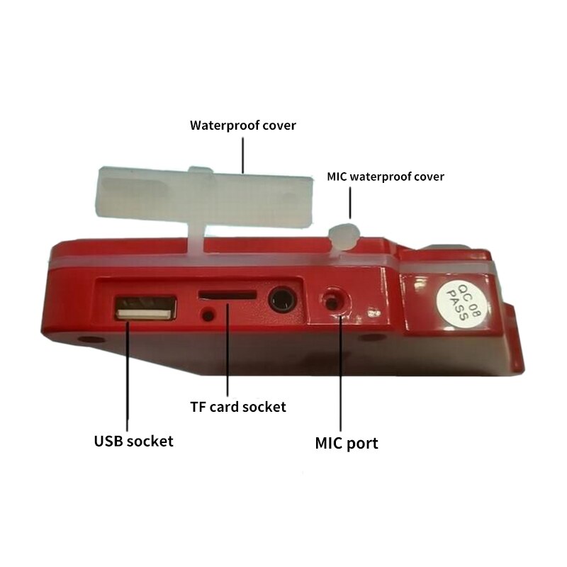 Motorcycle o Hands-Free Bluetooth Stereo Speaker Fm Radio Waterproof Mp3 Player