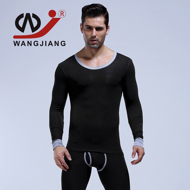 WJ Long Johns – ensemble de sous-vêtements pour hommes, Pantalon thermique, String, pyjama, sous-vêtements thermiques: 2006-TZ1black / L