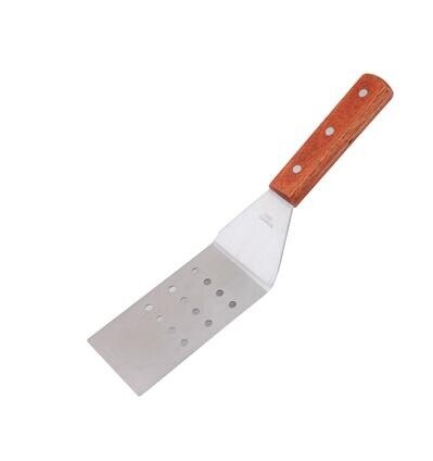 Herramienta para asar para barbacoa, espátula para pastel, herramienta de cocina para carne, pala plana, herramienta para freír: with hole