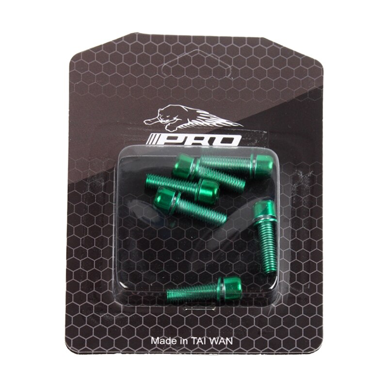 IIIPRO 6 stücke Fahrrad Vorbau Schrauben M5x18mm Edelstahl Mountainbike Vorbau Schrauben Bunte: Grün