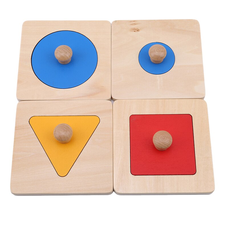 Forme in legno Geometriche Ordinamento Matematica Montessori Di Puzzle Colorato di Apprendimento In Età Prescolare Gioco Educativo Giocattoli Del Bambino del bambino: 768892