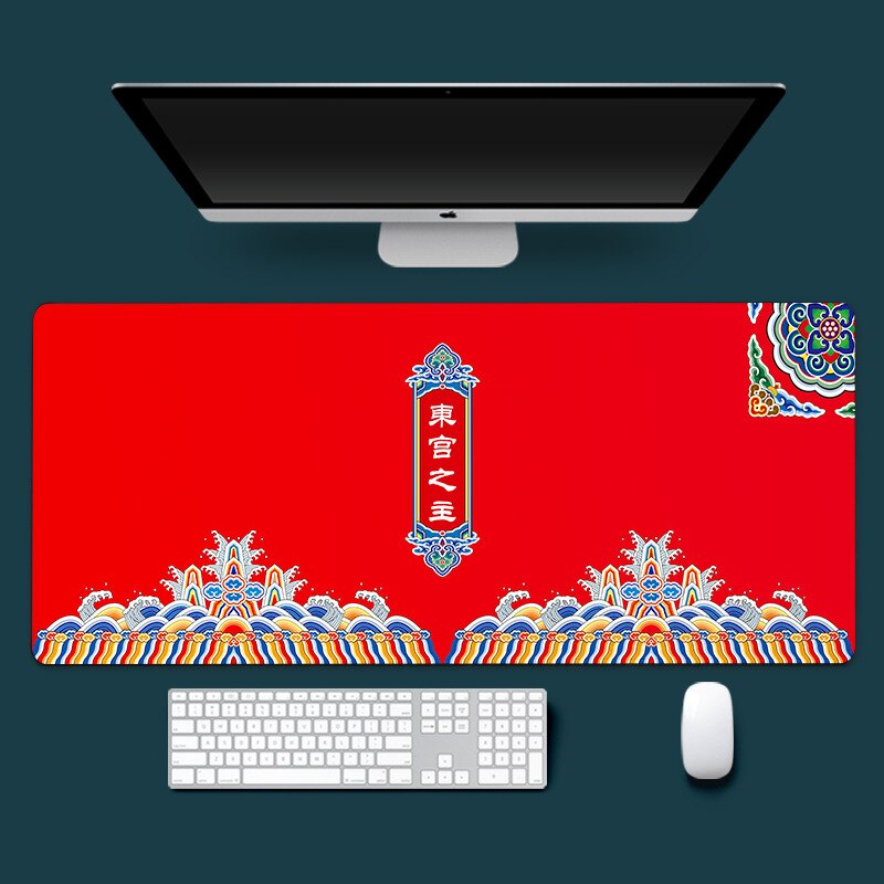 Chinese Style Large Size Mouse Pad Natural Rubber PC Computer Gaming Mousepad Desk Mat Locking Edge Cute Mouse Pad: 3-800X300X2mm