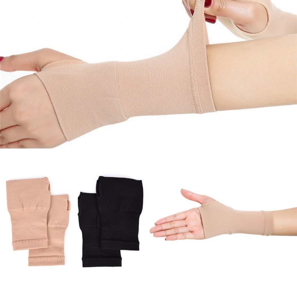 Carpaal Tunnel Duim Hand Pols Brace Ondersteuning Compressie Bandage Zwart/Naakt