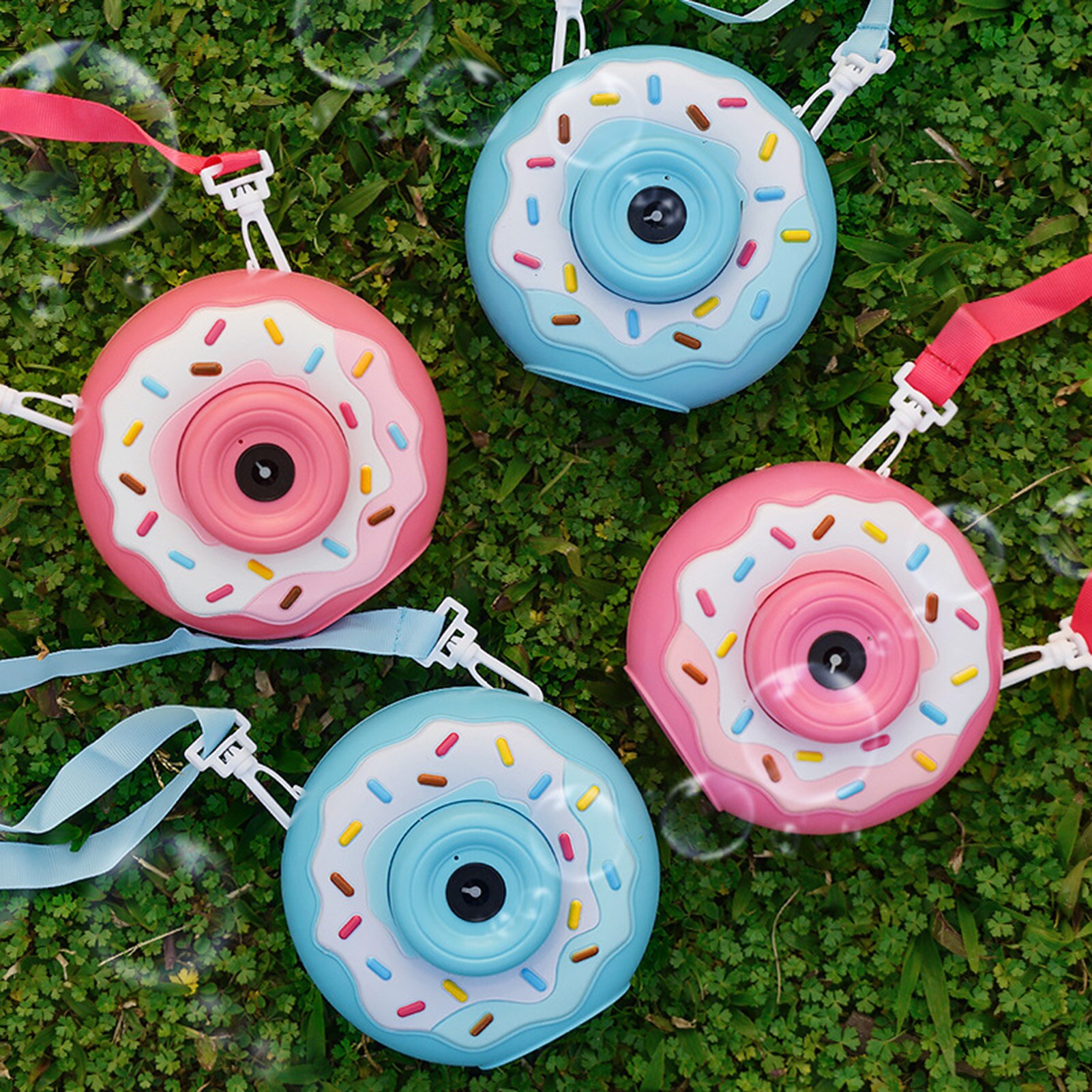 Bubble Machine Automatic Doughnut Shape Bubble Blower for Kids