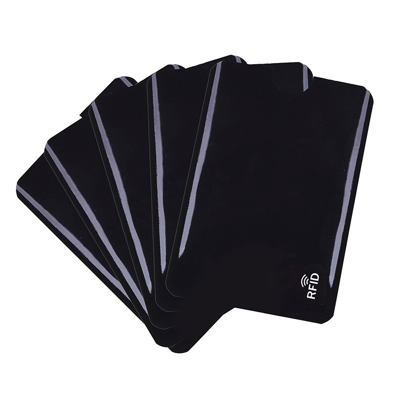 5PCS RFID porta carte di credito anti-scansione tasca in alluminio metallo sottile protezione della carta di credito portafoglio di sicurezza custodia per carte di moda