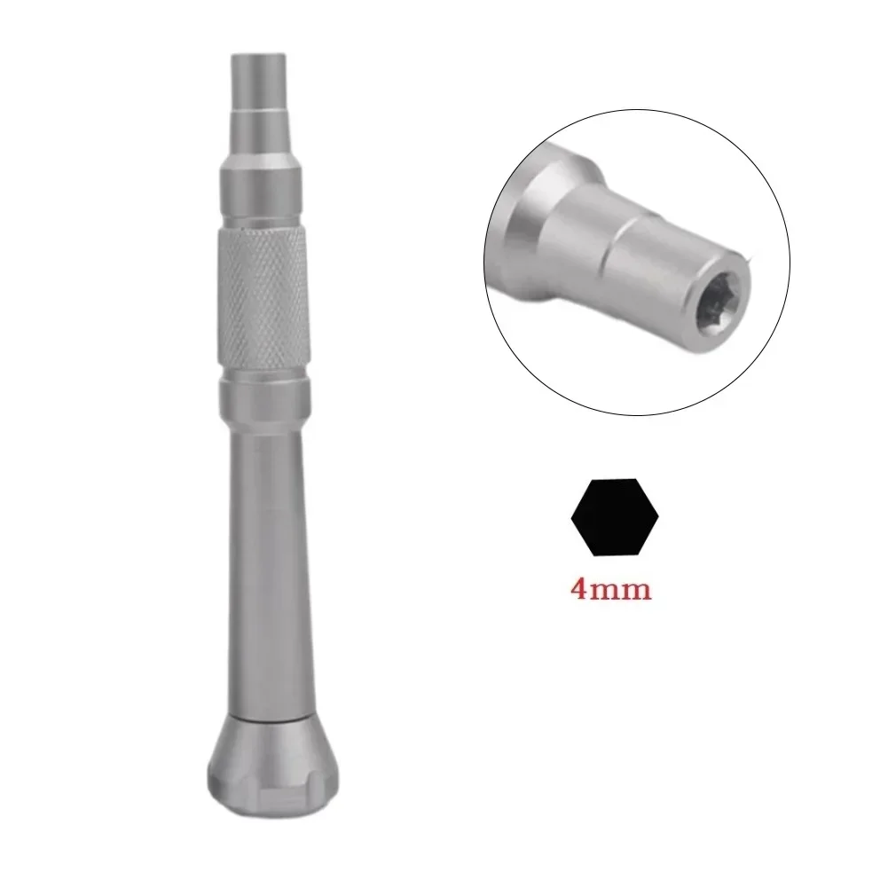 Bolt Driver Screwdriver Handle Bits Holder Aluminum Alloy Hand Tool Hex Bits Magnetic Precision Screwdriver Holder 4mm: black