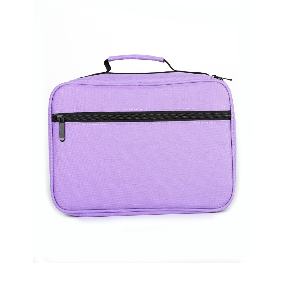 40/60 Holes Art Marker Pen Storage Bag Large Removable Pencil case Pen Bag Box Stationery Pouch: 40 holes purple