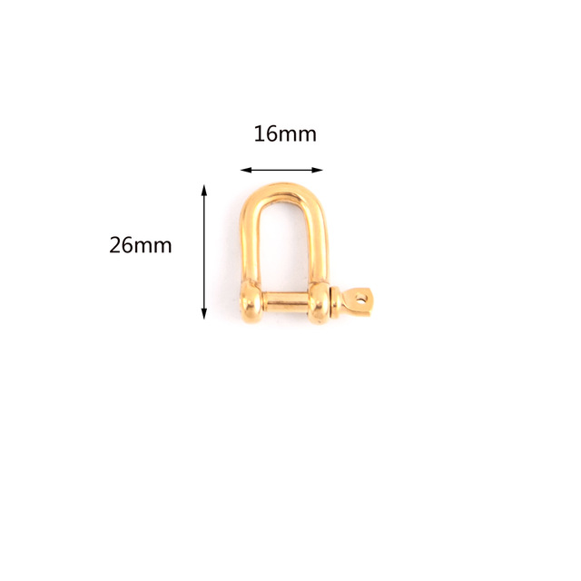 100%  rustfrit stål lås til smykker, der finder stærk lænke u karabinhage snapkrog charm klatring spænde hestesko lås: U form-guld