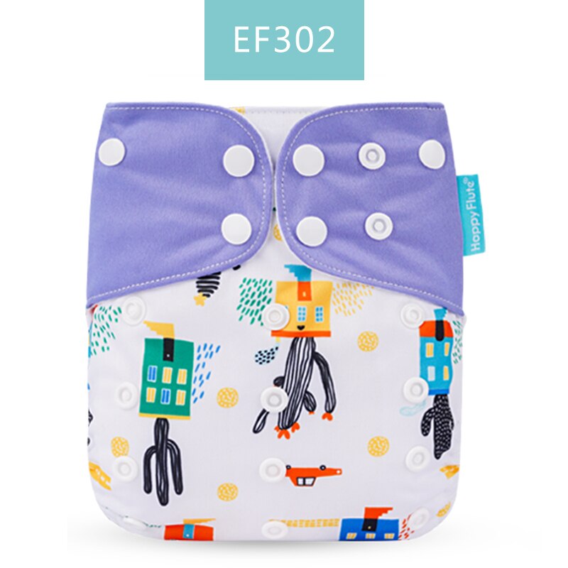 HappyFlute One Piece Baby Pocket Cloth Diaper Washable And Reusable Diaper Cover Eco-Friedly Ecological Nappy For 3-15kg Baby