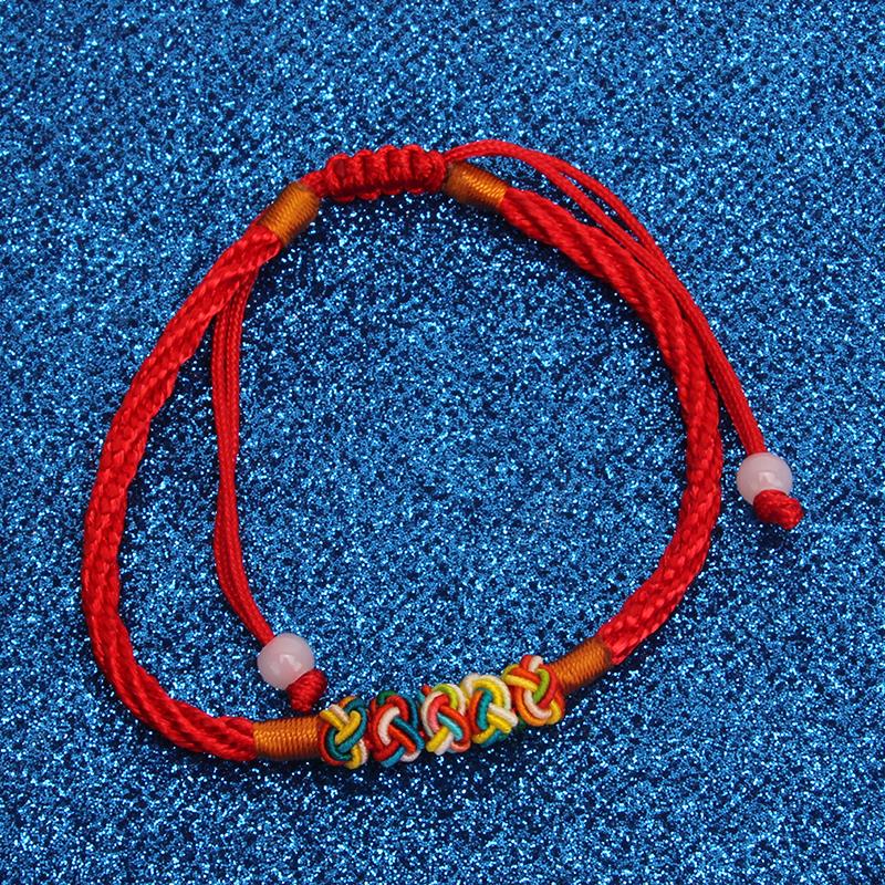 Braceletes e pulseiras tibetanas para mulheres, homens, nós, feitos à mão, amuleto, corda vermelha, bracelete, presente, amuleto, budista tibetano