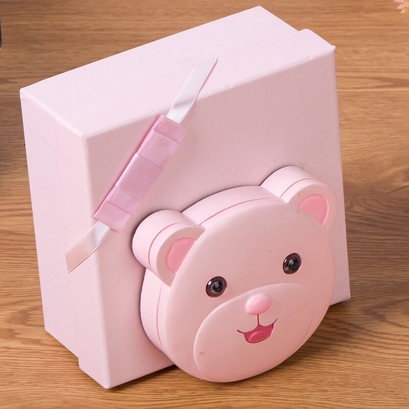 English/Spanish Wooden Baby Tooth Box Organizer Milk Teeth Storage Umbilical Lanugo Save Collect Baby Souvenirs for Boy GirlGift: Bear Tooth Box116