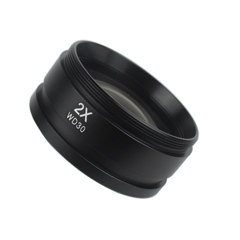 WD165 0.5X 0.7X 1.0X 2.0X Auxiliary Objects Lens Microscope Camera Lens For Trinocular Stereo Zoom Microscope Barlow Glass Lens