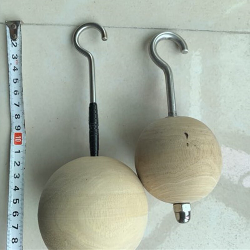 1 paio di sfere da arrampicata in legno 7/8/10CM tiro su formazione manopole arrampicata su roccia allenatore di mazze allenamento palla di cannone