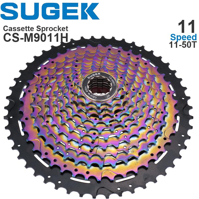 SUGEK 11/12/13 Speed Cassette Sprocket 50/52T DEORE M5100 M6100 CS-M9011 12 13 Colorful HG Steel/Al compatible K7 XT GX MTB